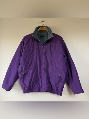 1990s Patagonia Fleece Lined Bomber Jacket - Medium - Made in USA